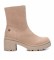 Xti 140580 beige ankle boots - Heel height 6cm 