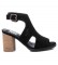 Xti 141098 bottines noires sandales - hauteur du talon : 9cm