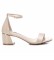 Xti Beige heel sandals - Heel height 5cm 