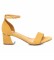 Xti Mustard sandals with heel -Height 5cm