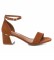 Xti Sandals with brown heel -Height heel 5cm