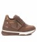 Xti Sneakers with taupe wedge - Height wedge 7cm 