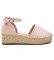 Xti Pink espadrille style sandals - Platform height 5cm 