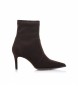 Mariamare Brown suede effect ankle boots -Heel height 10cm