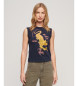 Superdry Eng anliegendes Tank-Top x Komodo Kailash Dragon navy