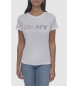 DKNY T-shirt com logtipo branco