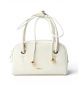 Furla Bolso de Piel Poppy Mini Dome blanco roto