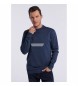 Victorio & Lucchino, V&L Sweatshirt mit marineblauem Boxkragen