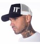 11 Degrees Cappellino trucker nero con visiera e logo