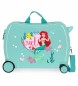 Joumma Bags Ariel Princess Celebration turkos resväska för barn 2 hjul multidirektionell -38x50x20cm