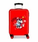 Joumma Bags Maleta de cabina Mickey & Minnie Ship Always Be Kind rígida rojo -38x55x20cm-