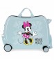 Joumma Bags Valise pour enfants 2 roues multidirectionnelles Enjoy the Day bleu -38x50x20cm