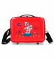 Joumma Bags ABS Tilpasbar toilettaske Mickey på månen rød -29x21x15cm