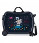 Disney Resväska för barn - Musse på månen 2 multidirektionella hjul marinblå -38x50x20cm