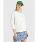 Tommy Jeans Jersey Regular Fleece C Collo bianco