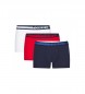 Tommy Hilfiger Set van 3 boxershorts UM0UM012340XY wit, rood, navy