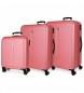 Roll Road 55-68-78cm Roll Road Cambogia Set di valigie rigide rosa