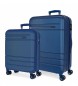Movom Ensemble de valises rigides Movom Galaxy 55-68cm marine