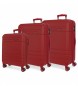 Movom Movom Galaxy Ensemble de bagages à coque dure 55-68-78cm Bordeaux