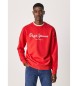 Pepe Jeans George sweatshirt uden hætte rød