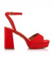 Mariamare Sandaler Roseta Red -Højde hæl 9 cm