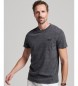 Superdry Koszulka z bawełny organicznej z logo Essential ciemnoszara
