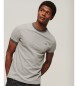 Superdry T-shirt en coton biologique avec logo Essential Ringer gris