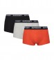 Superdry Conjunto de 3 cuecas boxer em algod?o org?nico cinzento, laranja e preto