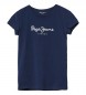 Pepe Jeans Hana Glitter T-shirt marinblå