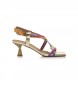 Mustang Multicoloured Annie Leather Sandals -Heel height 7cm