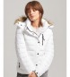 Superdry Short Hooded Quilted Jacket white