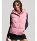 Superdry Vintage Everest Hooded Vest roze