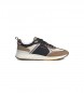 Hackett London Flerfarvede kombinerede lder-sneakers