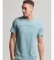 Superdry T-shirt a maniche corte Cooper Classic blu con logo in rilievo