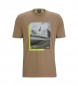 BOSS Bedrucktes T-Shirt mit braunem Foto