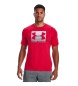 Under Armour T-shirt de manga curta UA Boxed Sportstyle vermelha