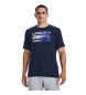 Under Armour UA Team Issue Wordmark - kortärmad marinblå t-shirt