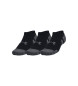 Under Armour Pack de tres calcetines cortos negro