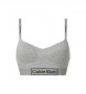 Calvin Klein Bralette Reimagined Heritage Logo grey