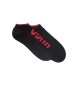 HUGO Pack 2 Pares de meias de algodão para tornozelo preto
