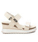 Xti Sandals 142619 off-white -Height 7cm wedge