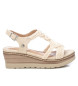 Xti Sandals 142838 off-white -Height 6cm wedge