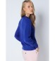Lois Jeans Basic-Pullover blau
