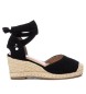 Xti Sandals 142902 black -Height wedge 8cm