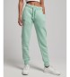 Superdry Jogger pants with embroidered logo Vintage Logo green
