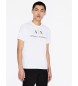 Armani Exchange Stickad T-shirt med normal passform vit