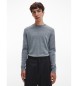 Calvin Klein Pulover iz merino volne sive barve