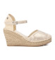 Xti Sandals 142382 gold -Height wedge 9cm