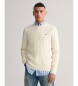 Gant Pull beige à col ras du cou