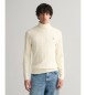 Gant Beige strikket pullover med ottetaller